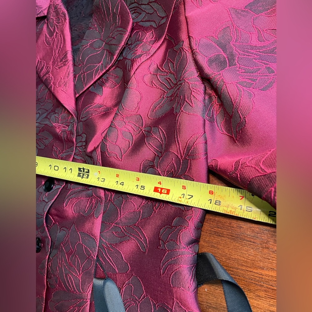 Alex Evenings Burgundy Jacquard Blazer/Jacket – Size S – NWT - Picture 11 of 13